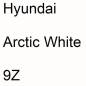 Preview: Hyundai, Arctic White, 9Z.